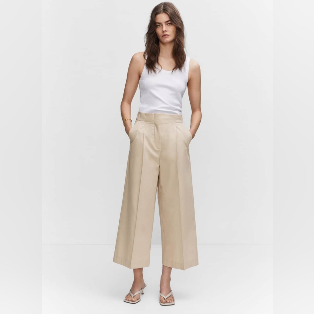 Mango cotton culotte trouser pants